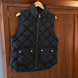 J. Crew classic XL quilted black vest